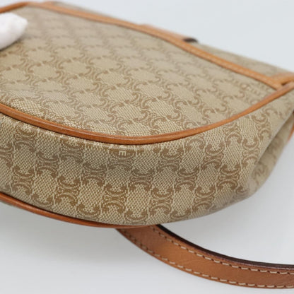 Celine Vintage Macadam Canvas and Leather, Beige, Canvas, Shoulder Bag