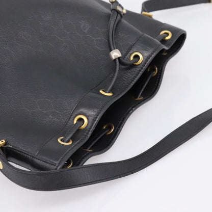 Christian Dior Vintage Honeycomb Canvas, Black, Canvas, Shoulder Bag