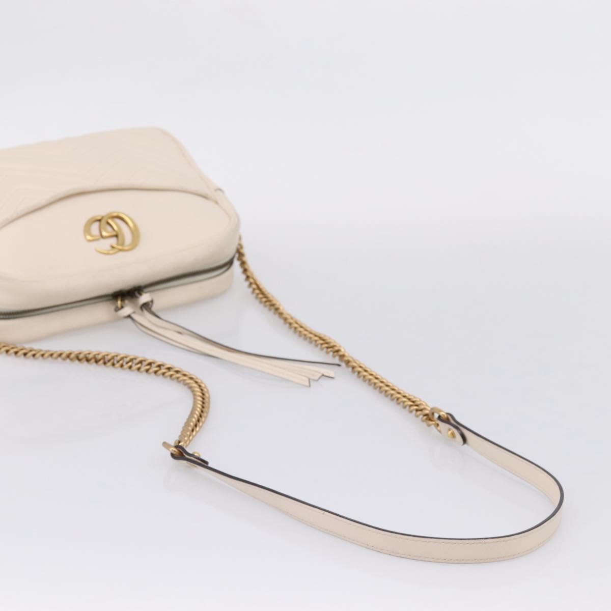 Gucci GG Marmont Multi-Use Matelasse Leather, White, Leather, Handbag