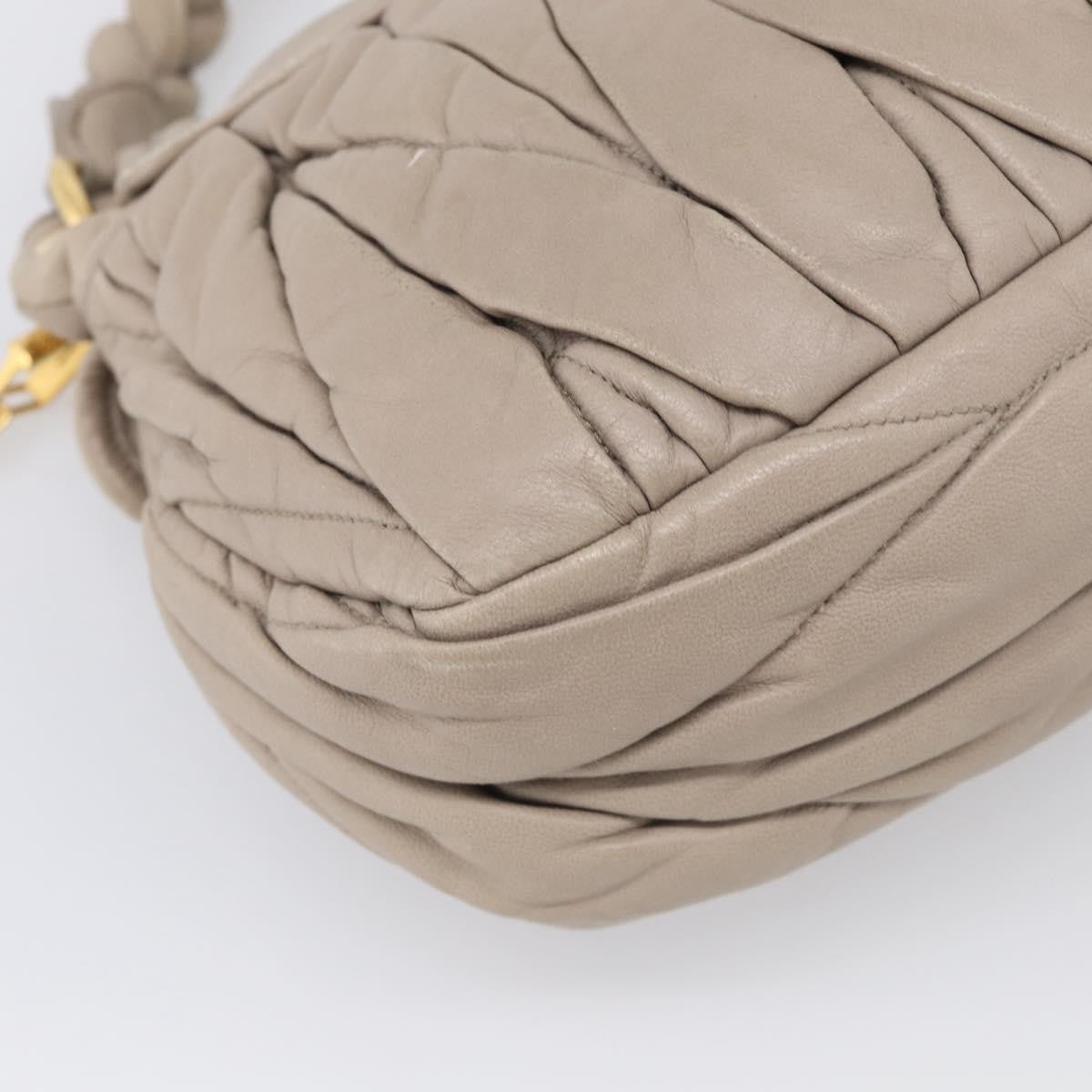 Miu Miu Coffer Hobo Matelasse Leather, Beige, Leather, Handbag