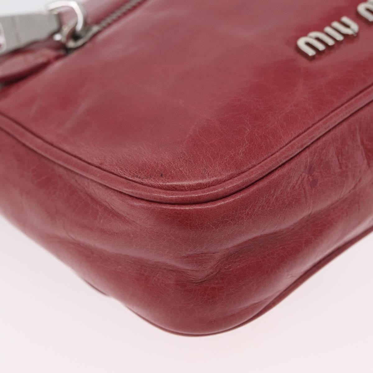 Miu Miu Madras Shoulder Leather, Pink, Leather, Crossbody Bag
