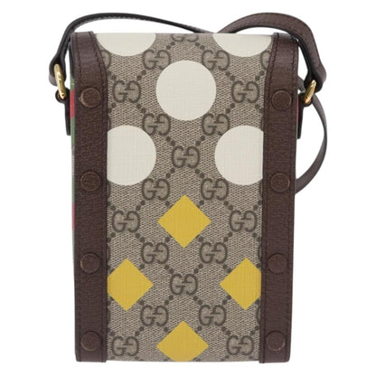 Gucci Horsebit 1955 Printed GG Coated Canvas, Beige, Canvas, Crossbody Bag