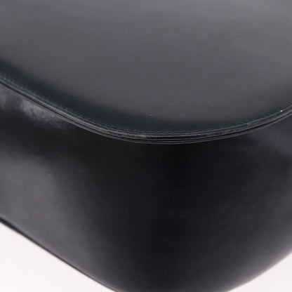 Salvatore Ferragamo Gancini Leather, Navy, Leather, Shoulder Bag