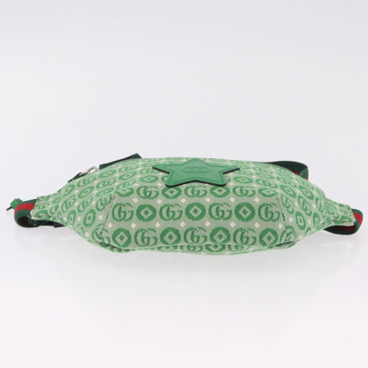 Gucci Children's Belt GG Canvas, Green, Canvas, Handbag