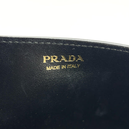 Prada Wallet on Chain Saffiano Leather, Black, Leather, Crossbody Bag