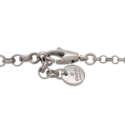 Gucci Engraved Interlocking G Chain Link Pendant Sterling Silver, Silver, Silver, Necklace