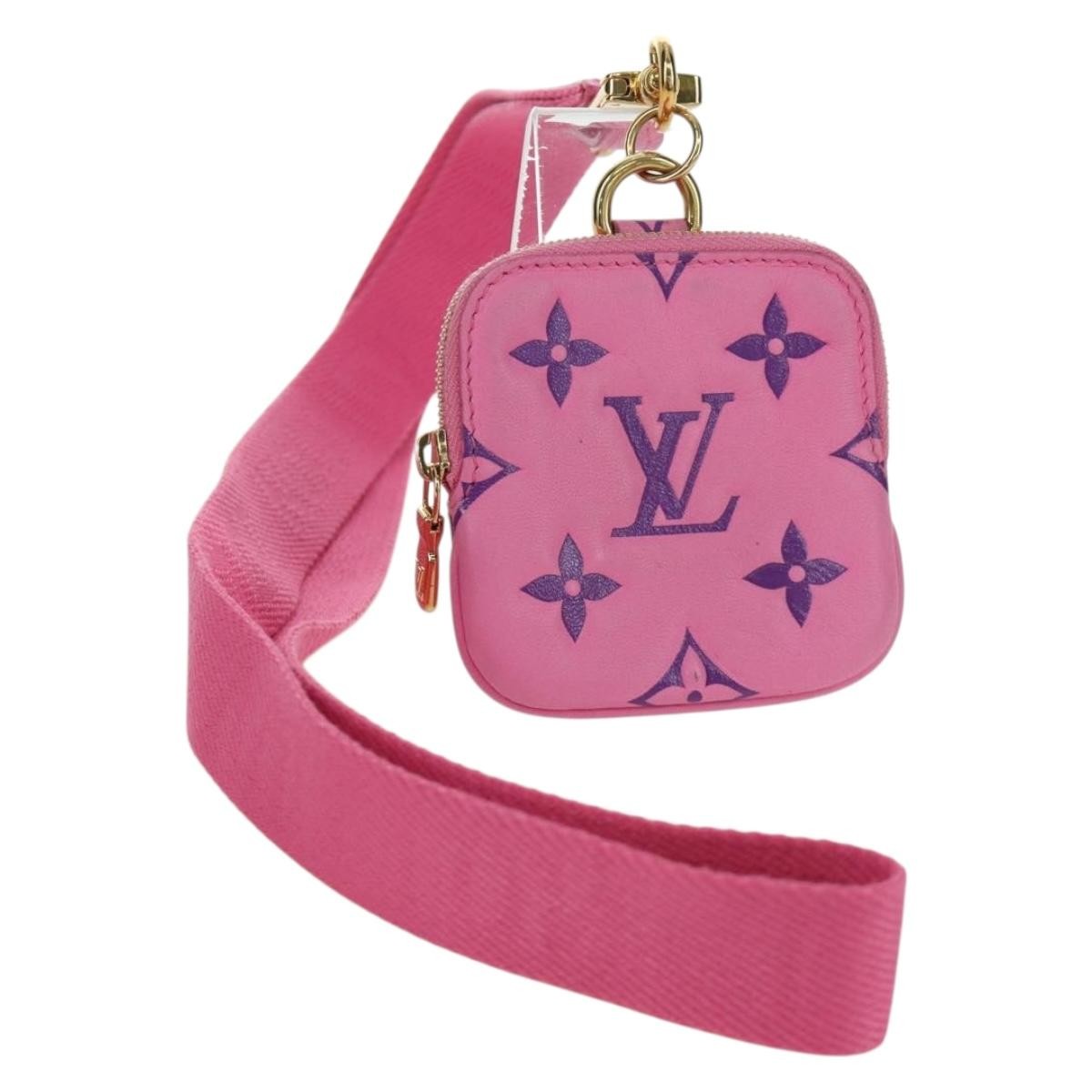 Louis Vuitton Lanyard Multipochette Coin Case Monogram Empreinte, Pink, Canvas, Wallet