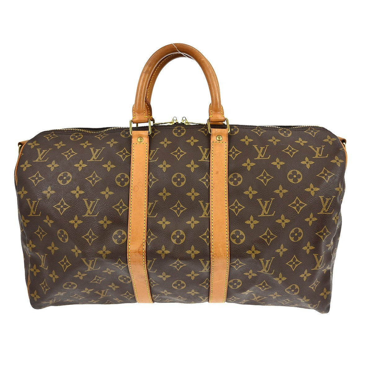 Louis Vuitton Keepall Bandoulière Monogram, Brown, Canvas, Travel Bag