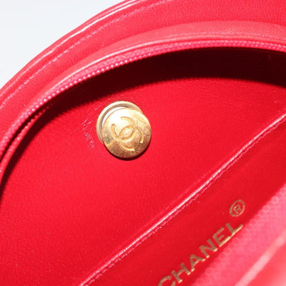 Chanel Vintage Chain Evening Mixed Quilt Lambskin, Red, Leather, Clutch