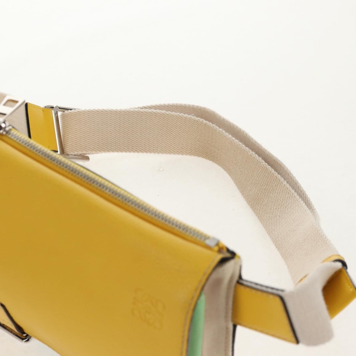 Loewe Military Messenger Leather, Yellow, Leather, Clutch
