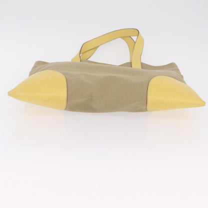 Prada Lux Convertible Open Tote Canvas and leather, Beige, Canvas, Tote Bag