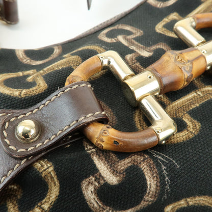 Gucci Horsebit GG Canvas and Leather, Brown, Canvas, Tote Bag