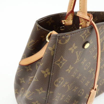 Louis Vuitton Montaigne Monogram Canvas, Brown, Canvas, Handbag