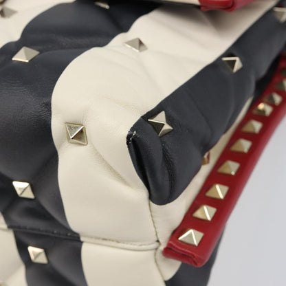 Valentino Garavani Candystud Top Handle Leather, Red, Leather, Handbag