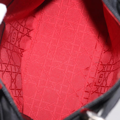 Christian Dior Vintage Lady Dior Cannage Quilt Nylon, Black, Nylon, Handbag