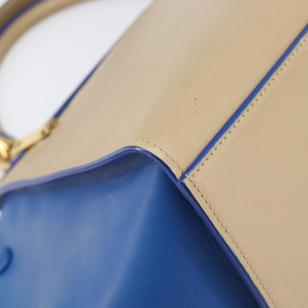 Celine Trapeze Leather, Beige, Leather, Handbag