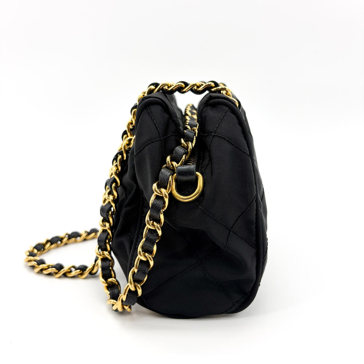 Prada Re-Edition 1995 Chain Quilted Re-Nylon, Black, Nylon, Tote Bag
