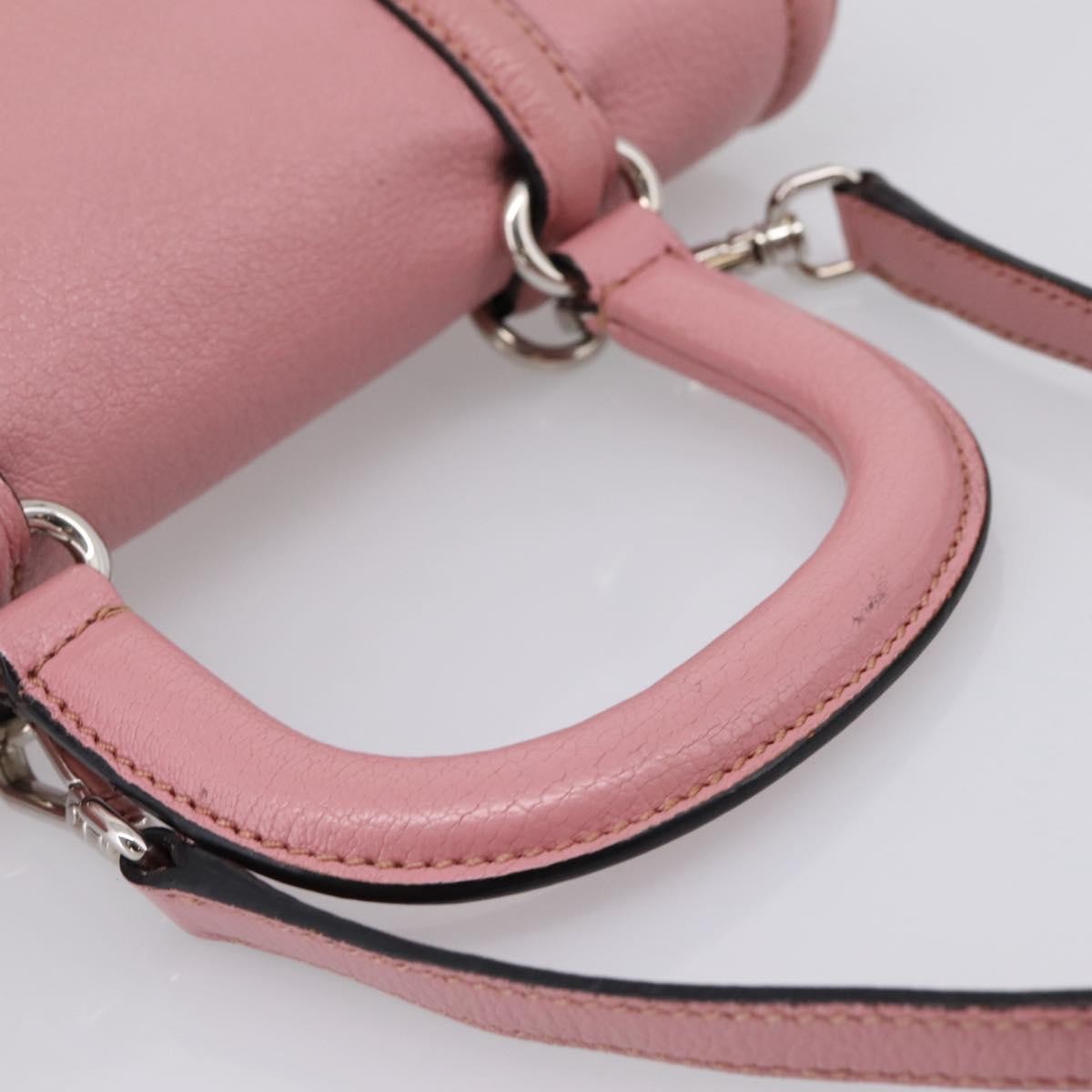 Miu Miu Beau Top Handle Leather, Pink, Leather, Handbag