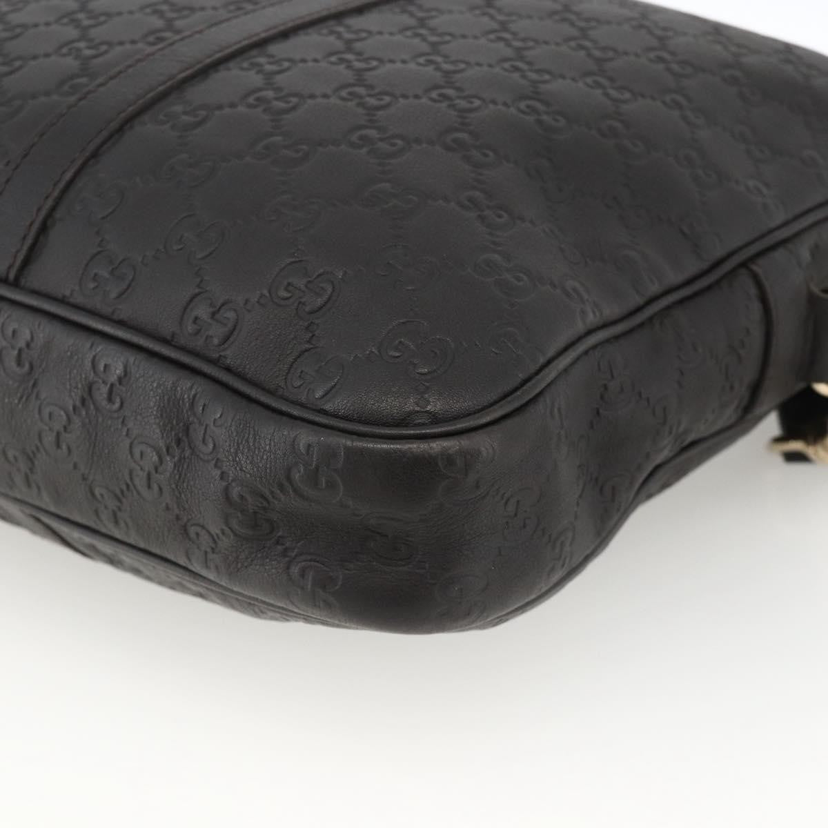 Gucci Convertible Guccissima Leather, Black, Leather, Briefcase