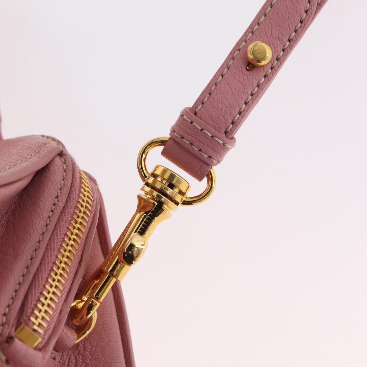 Miu Miu Madras Bowler Leather, Pink, Leather, Handbag