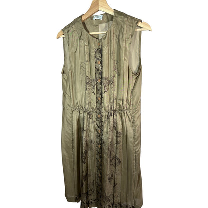 ALBERTA FERRETTI Pleated Silk Dress