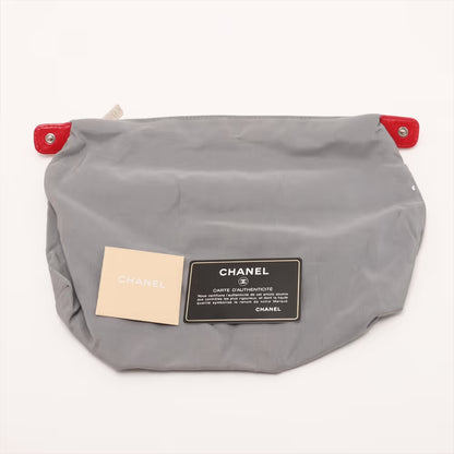 Chanel Cerf Executive Tote Leather, RED, LEATHER, Handbag