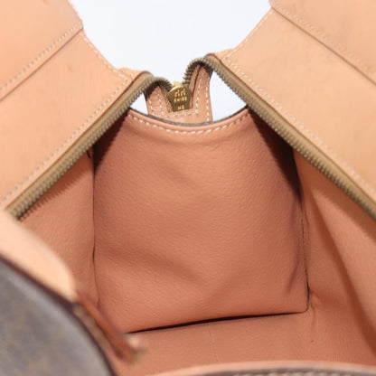 Celine Handbag Canvas, Brown, Canvas, Handbag