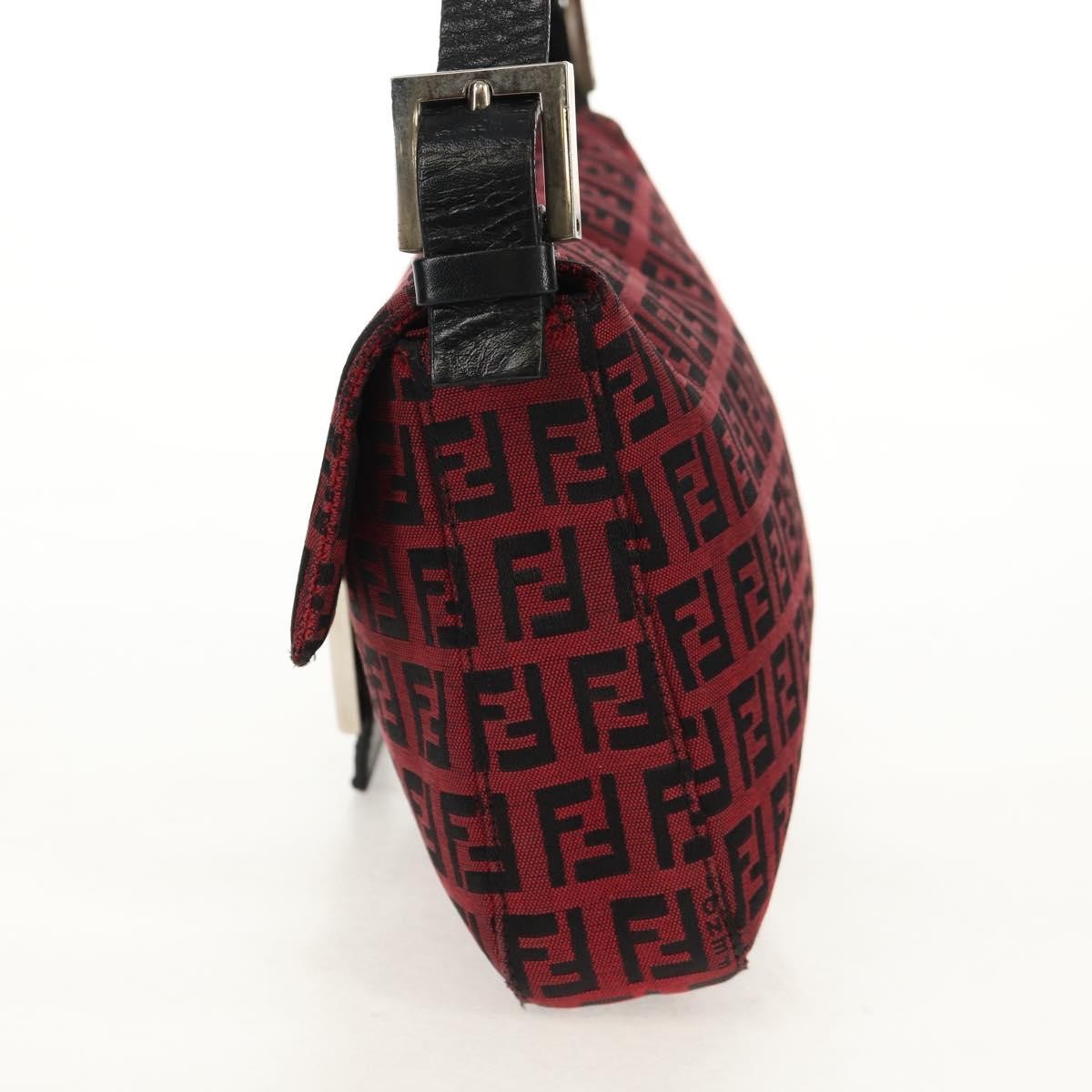 Fendi Baguette Zucchino Canvas, Red, Canvas, Handbag