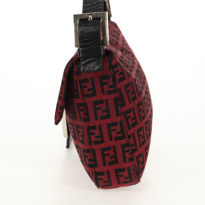 Fendi Baguette Zucchino Canvas, Red, Canvas, Handbag