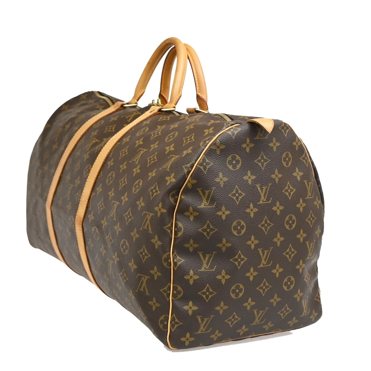 Louis Vuitton Keepall Monogram Canvas, Brown, Canvas, Travel Bag