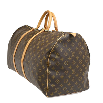 Louis Vuitton Keepall Monogram Canvas, Brown, Canvas, Travel Bag
