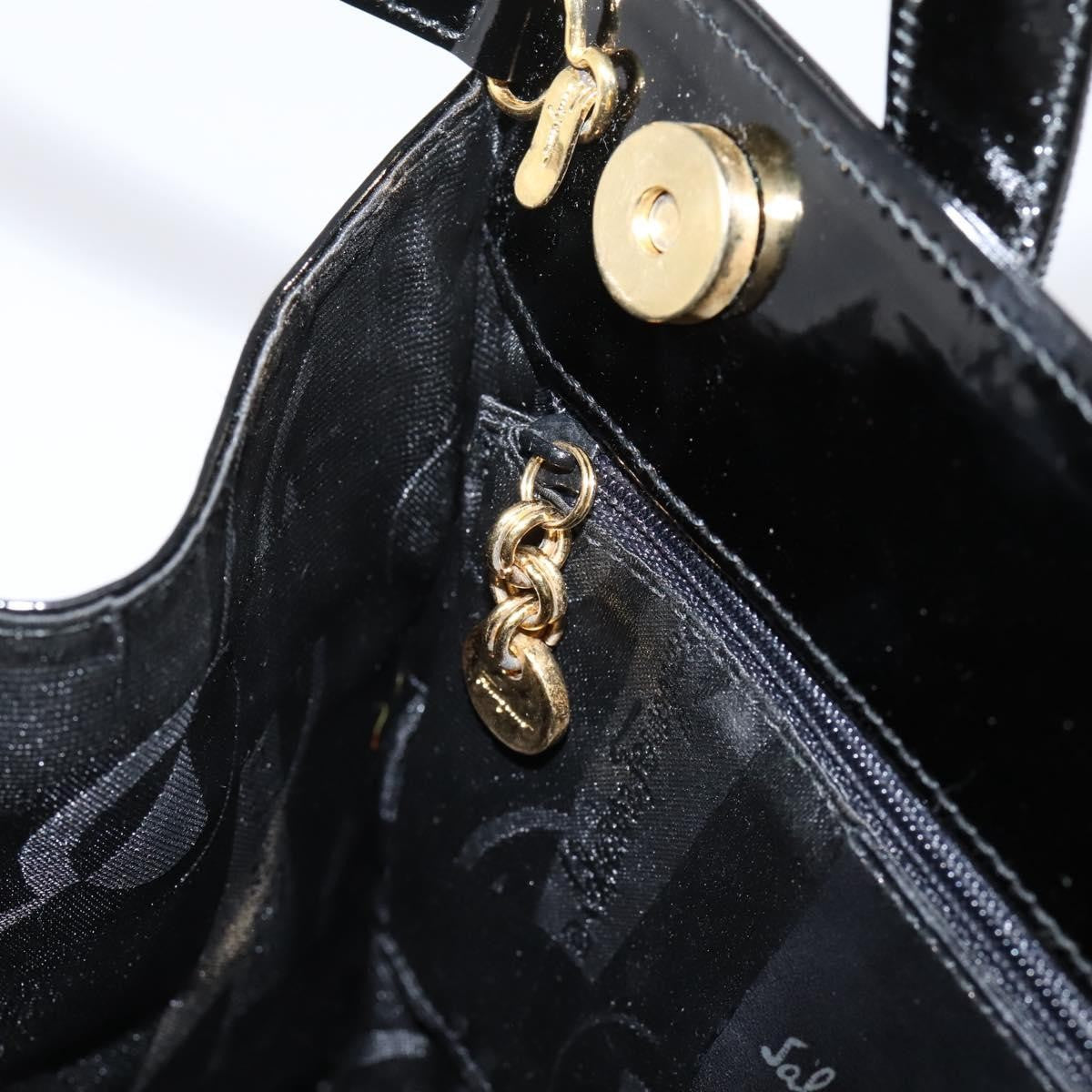 Salvatore Ferragamo Convertible Vara Bow Patent Leather, Black, Patent Leather, Handbag