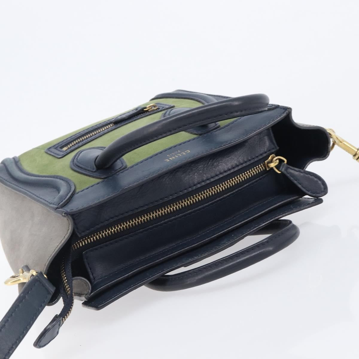 Celine Luggage Smooth Leather, Navy, Leather, Handbag