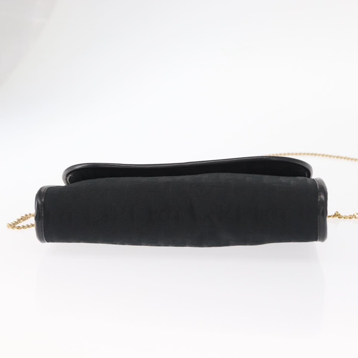 Christian Dior Vintage Trotter Shoulder Bag Canvas, BLACK, CANVAS, Shoulder bag