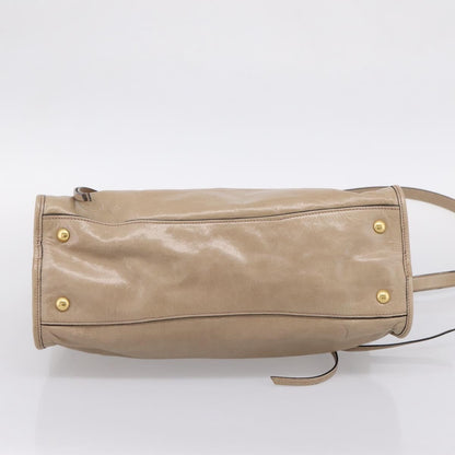 Miu Miu Convertible Bauletto Vitello Shine, Beige, Leather, Handbag