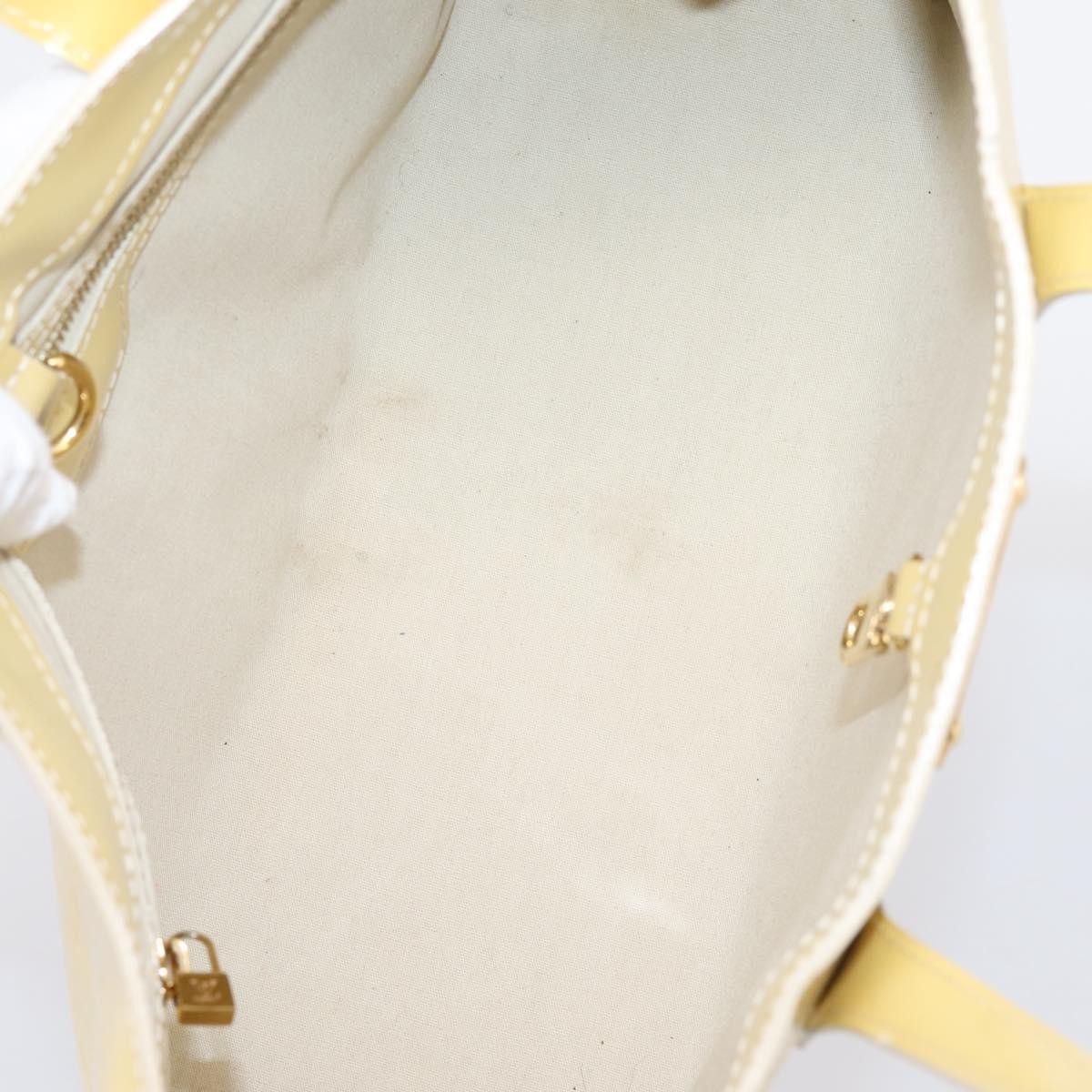 Louis Vuitton Wilshire Monogram Vernis, Yellow, Patent Leather, Handbag