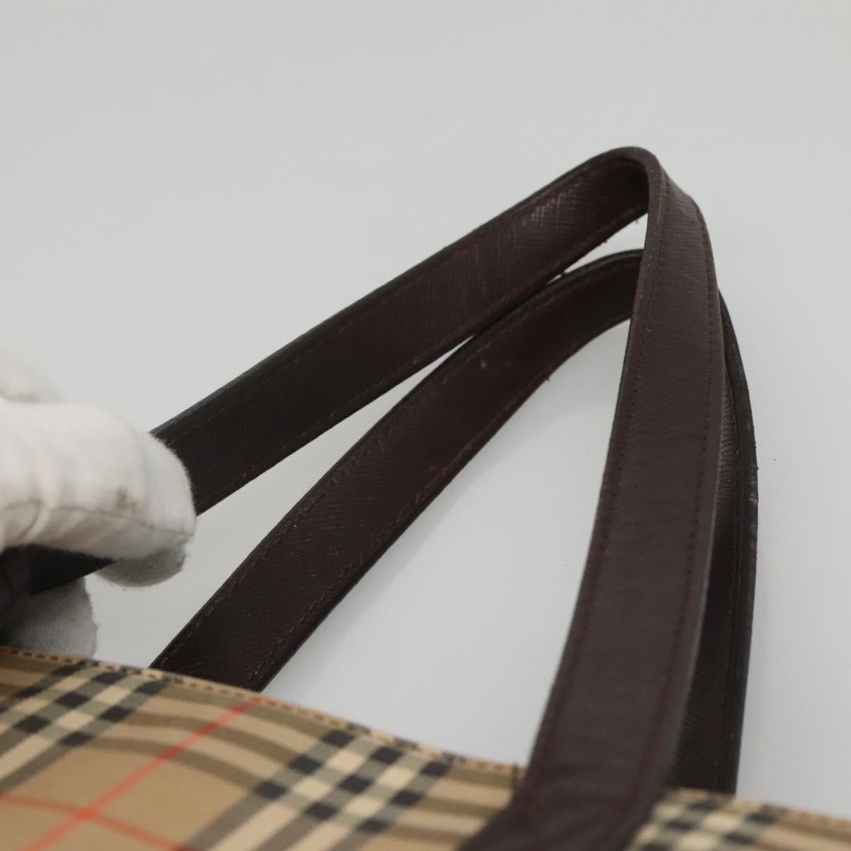 Burberry Nova Check Tote canvas check pattern, Beige, Canvas, Handbag