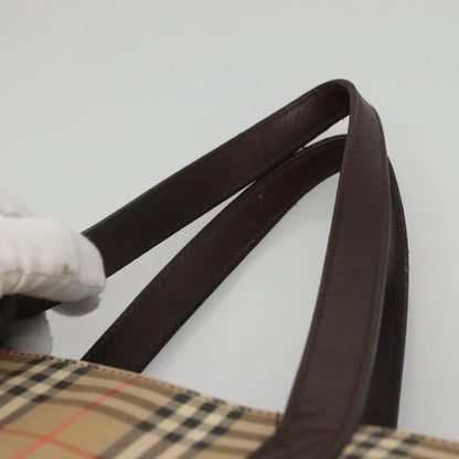 Burberry Nova Check Tote canvas check pattern, Beige, Canvas, Handbag