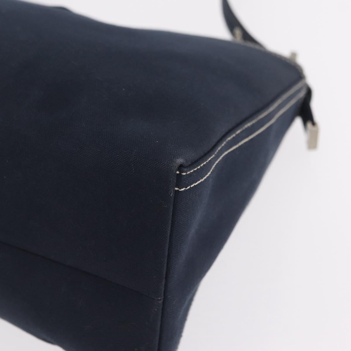Fendi Baguette Canvas, Navy, Canvas, Handbag
