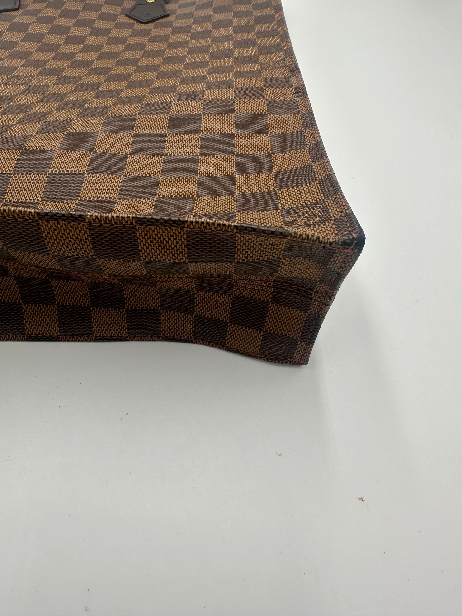 Louis Vuitton Sac Plat Bag Damier, BROWN, CANVAS, Handbag