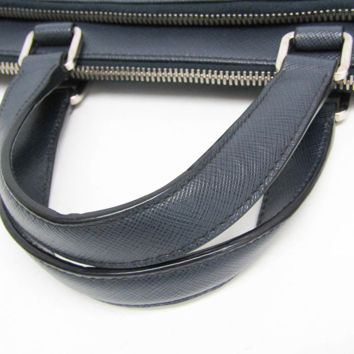 Prada Convertible Travel Saffiano Leather, Navy, Leather, Briefcase