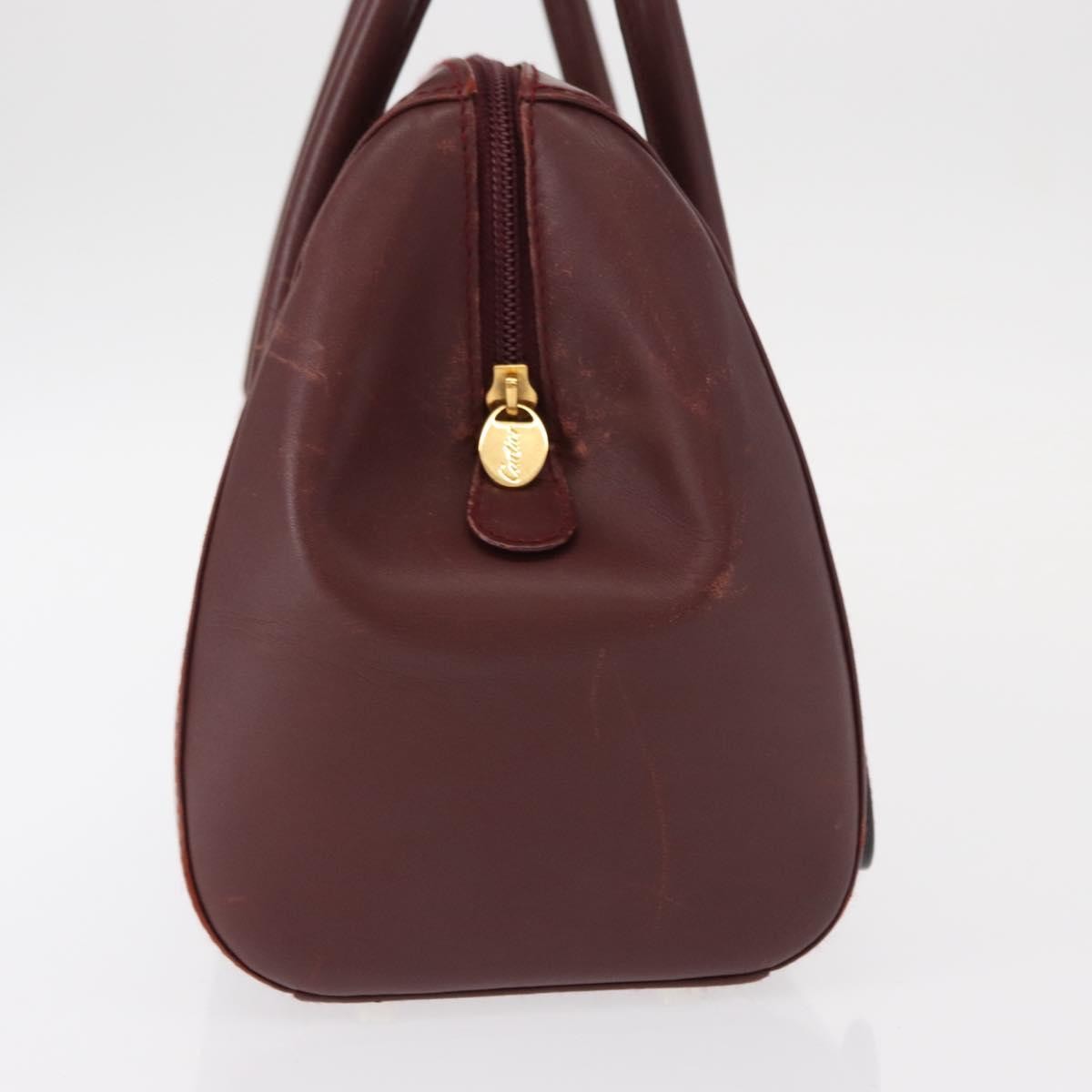 Cartier Must Line Leather, Burgundy, Leather, Handbag