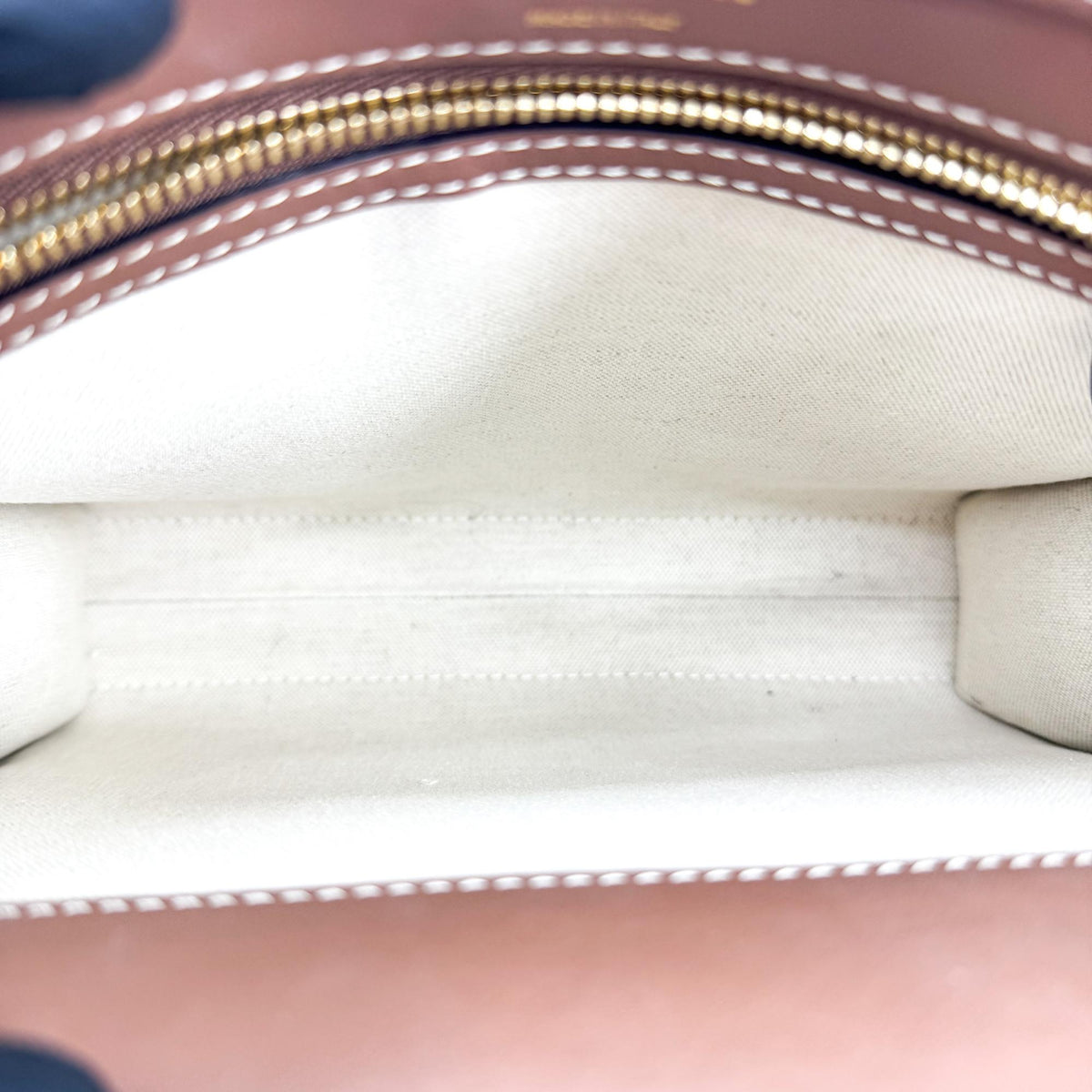 Burberry Logo Pocket Leather with Check Canvas, Brown, Canvas, Tote Bag