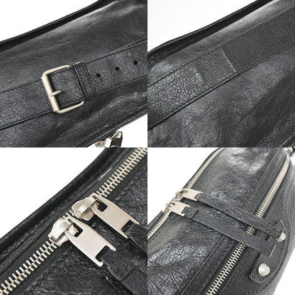 Balenciaga Neo Lift Classic Studs Waist Leather, Black, Leather, Shoulder Bag