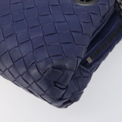 Bottega Veneta Compartment Chain Intrecciato Nappa, Blue, Leather, Shoulder Bag