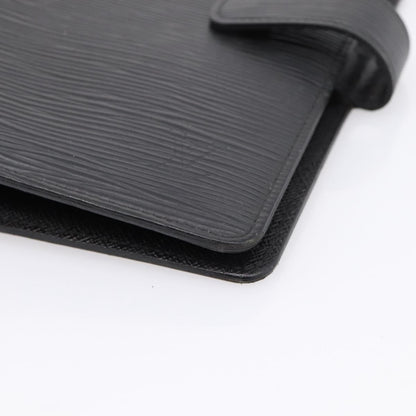 Louis Vuitton Agenda Cover Epi Leather, Black, Leather, Wallet