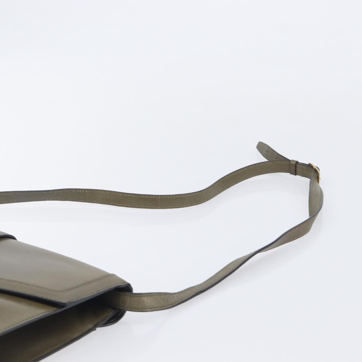 Celine Shoulder Leather, Khaki, Leather, Shoulder Bag