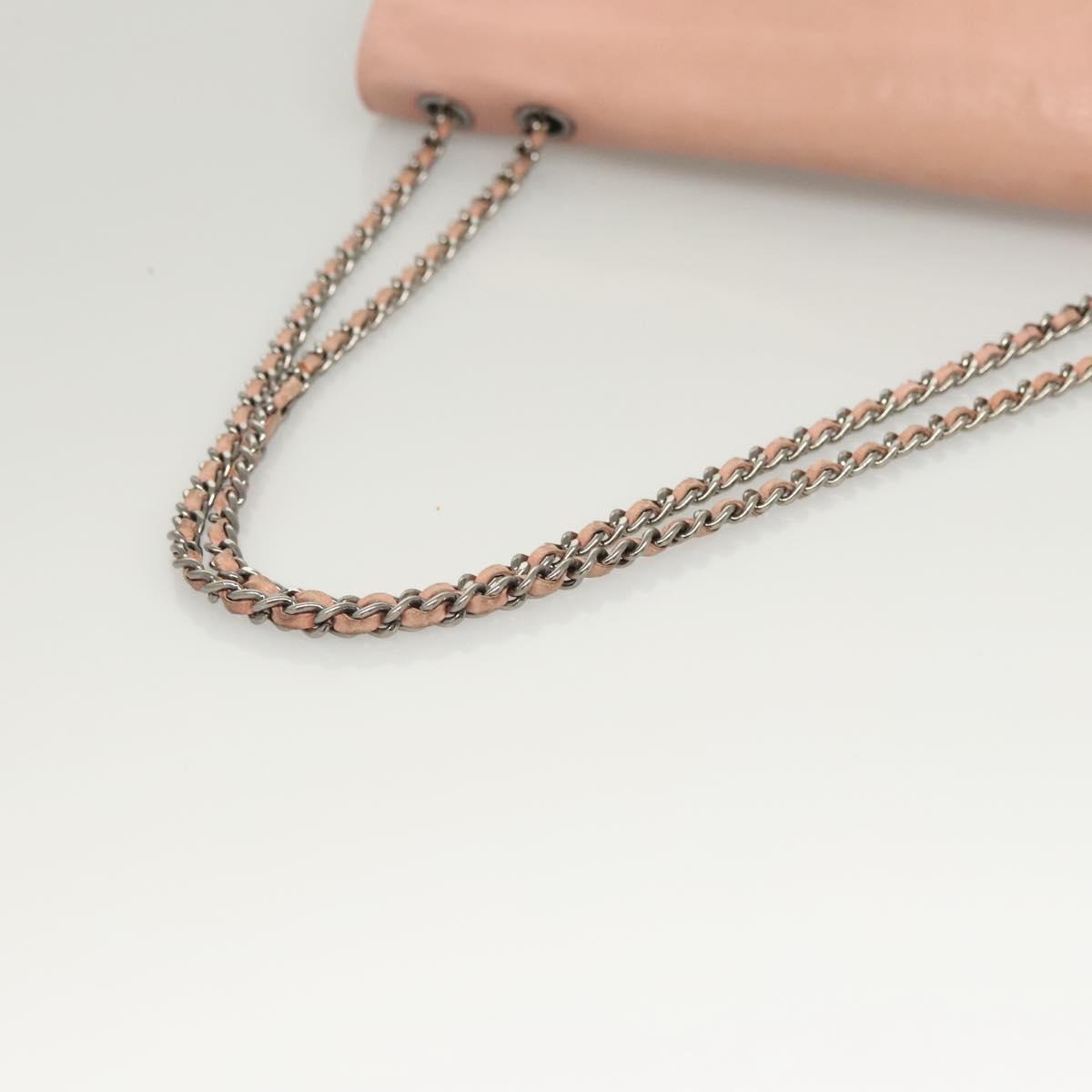 Chanel Mademoiselle Chocolate Bar Clutch Quilted Lambskin, PINK, LEATHER, Shoulder bag
