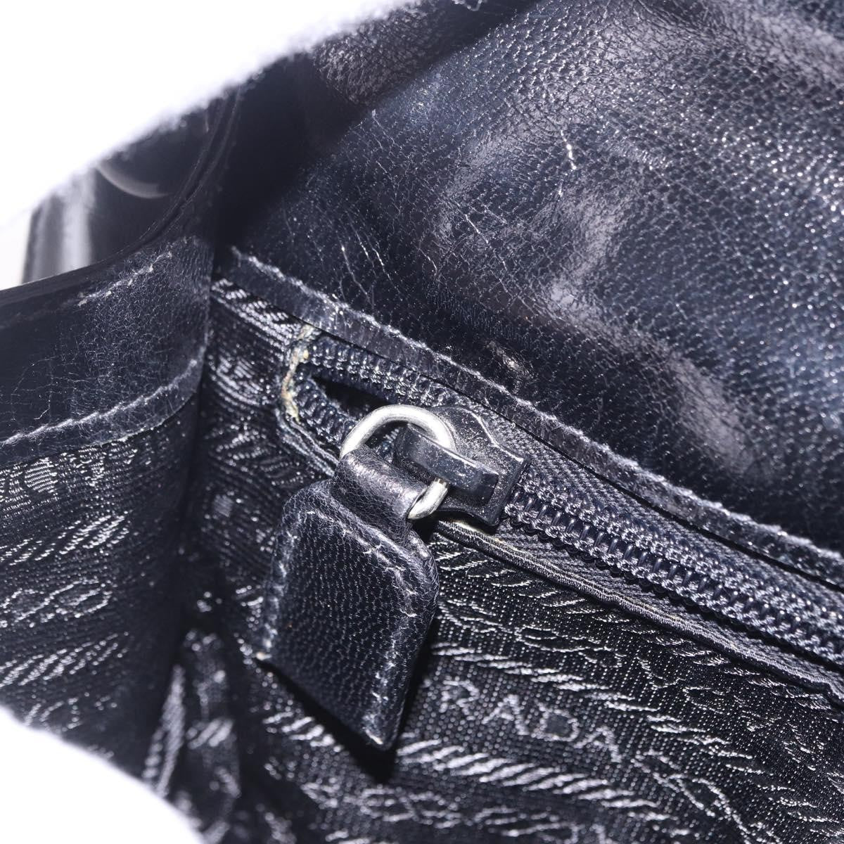 Prada Chain Shoulder Leather, Black, Leather, Shoulder Bag