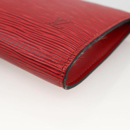 Louis Vuitton Pochette Accessoires Epi Leather, Red, Leather, Wallet